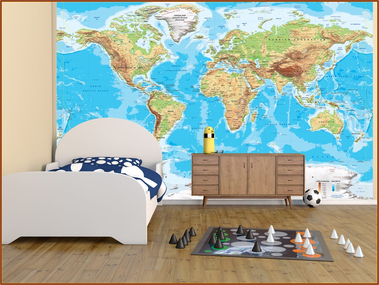 Nursery Decal World Map