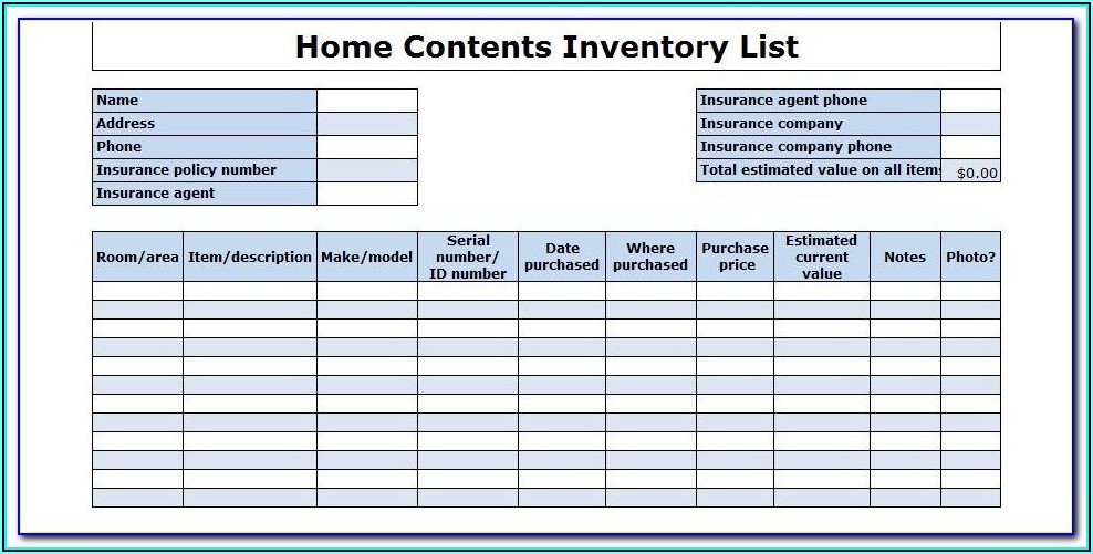 Office Supplies Inventory Checklist