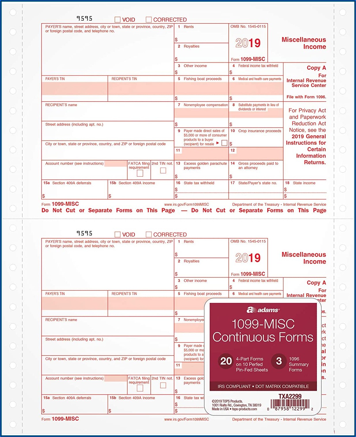 Order 2017 Tax Form 1099 Misc