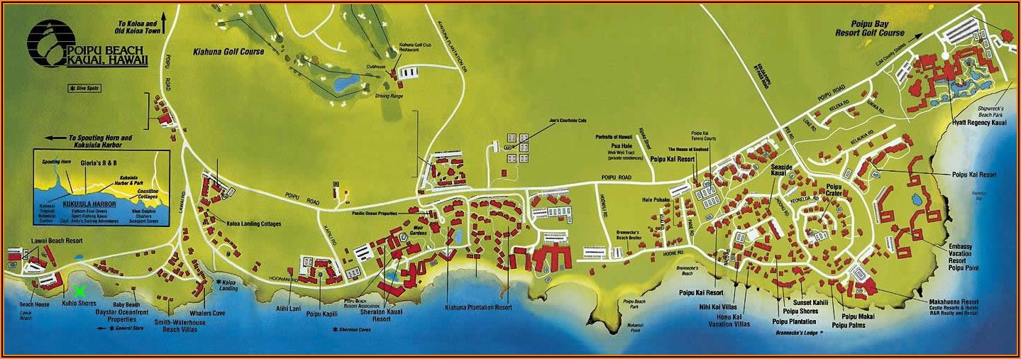 Poipu Beach Condo Map