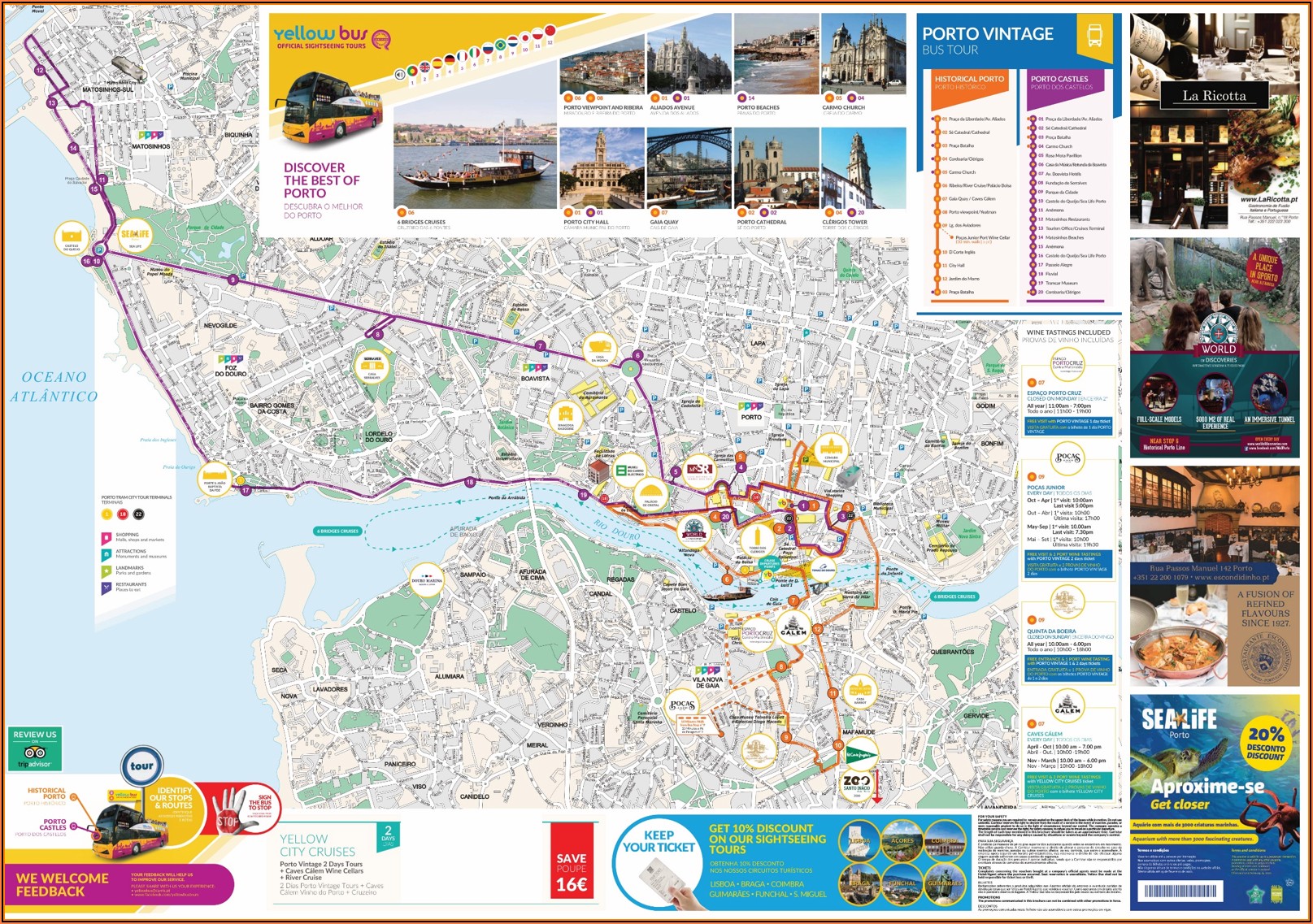 Porto Hop On Hop Off Bus Route Map
