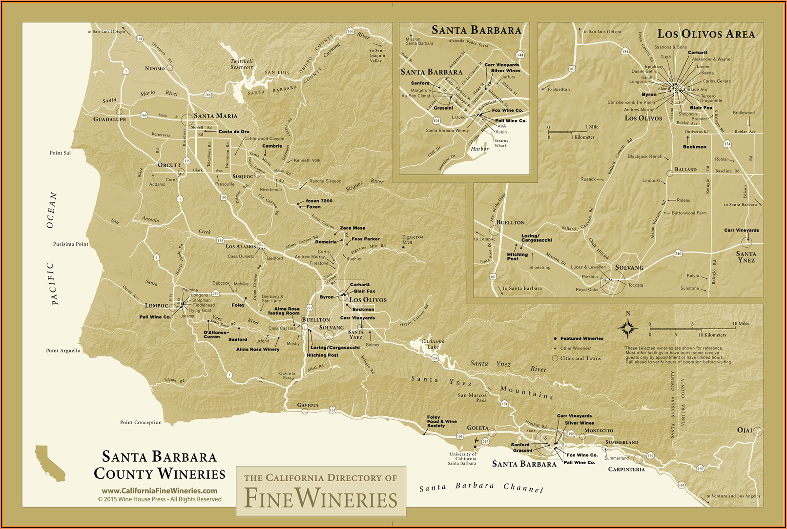 Santa Barbara County Wine Tasting Map