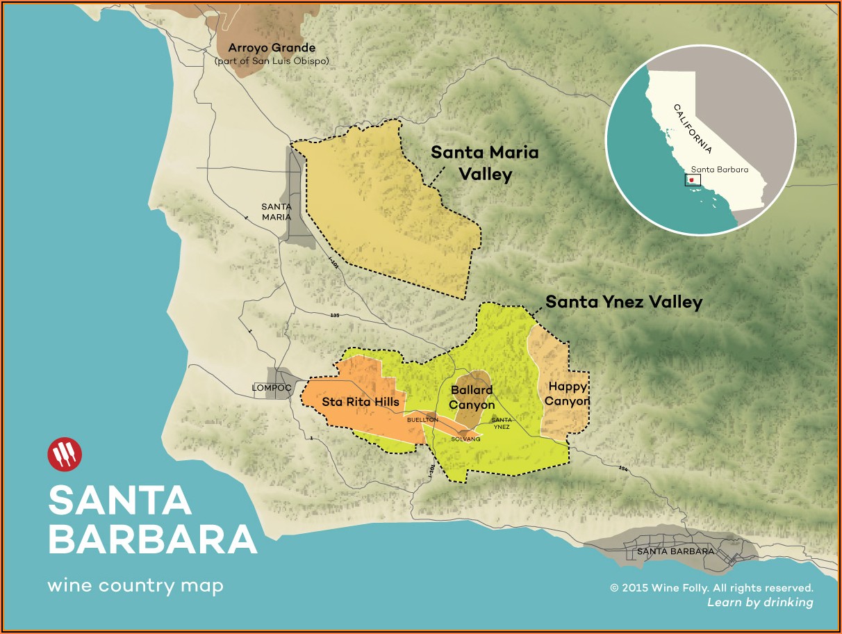 Santa Ynez Valley Wine Trail Map
