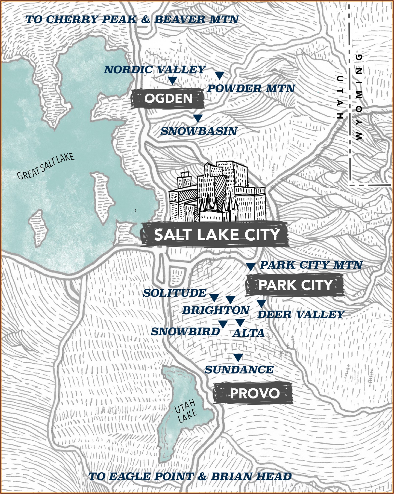 Ski Resorts In Utah Map