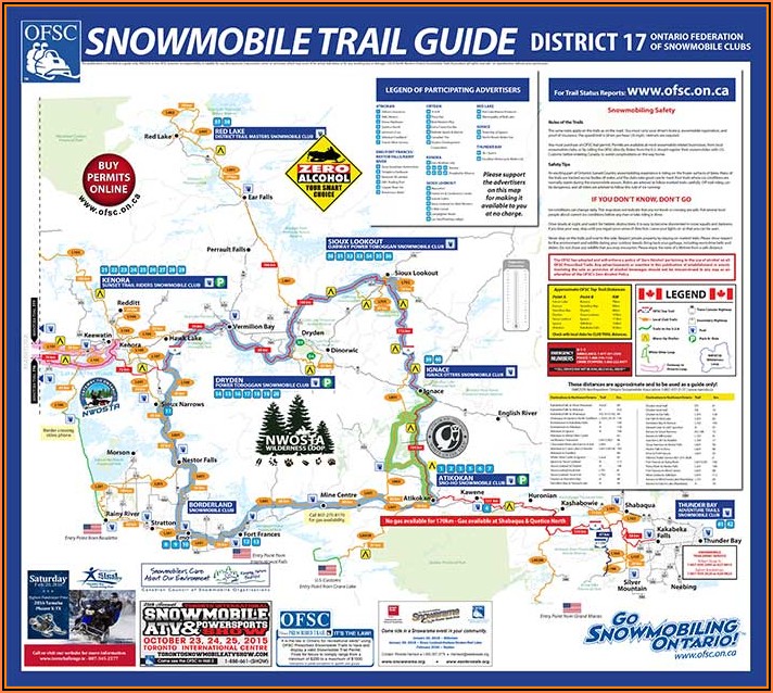 Snowmobile Trail Maps Ontario Canada