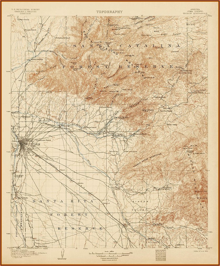 Topographic Map Arizona