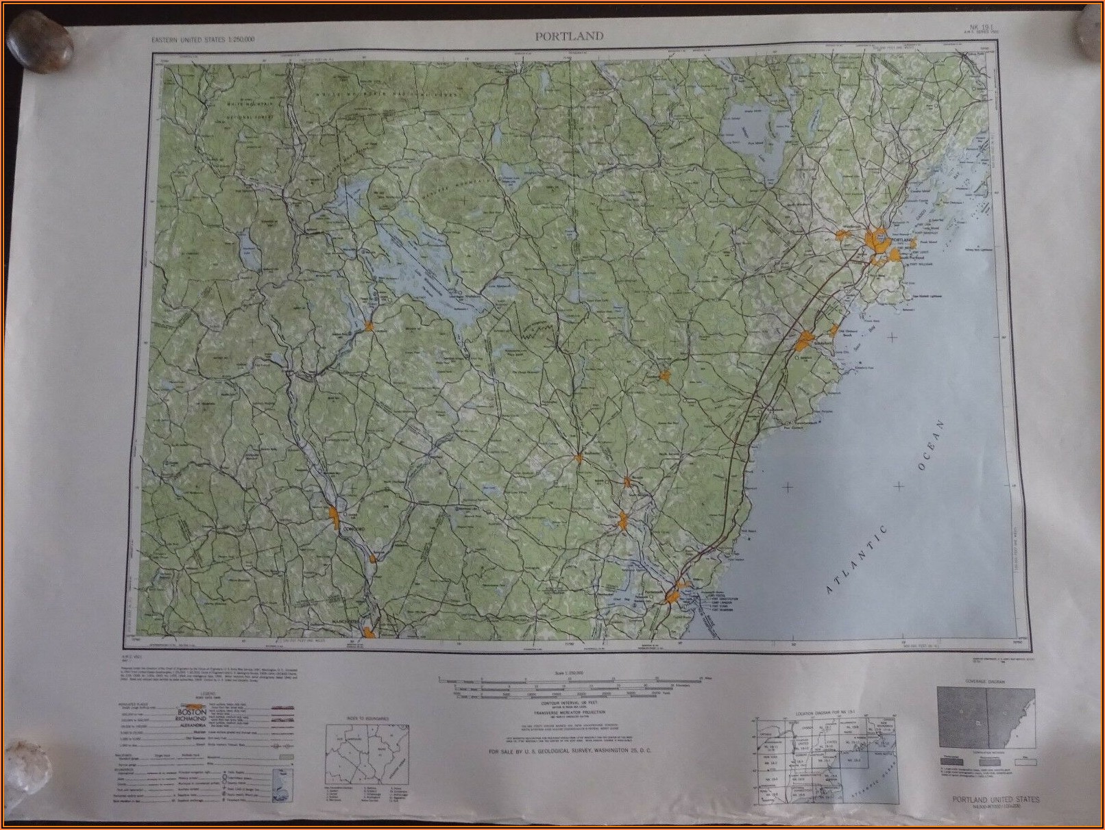 Topographic Map Portland Maine