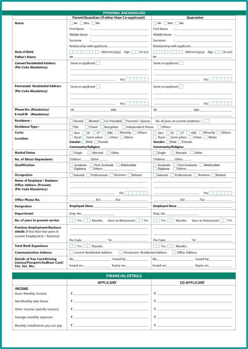 Usda Home Loan Application Forms
