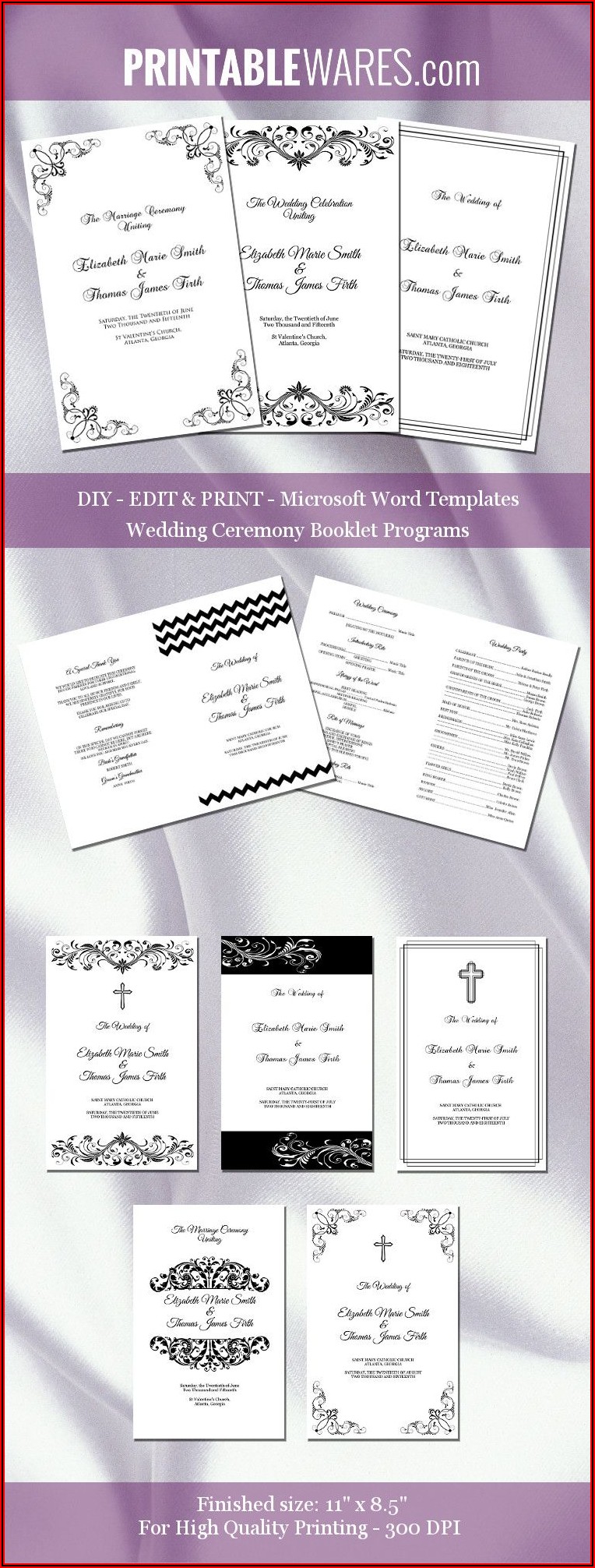Wedding Booklet Templates