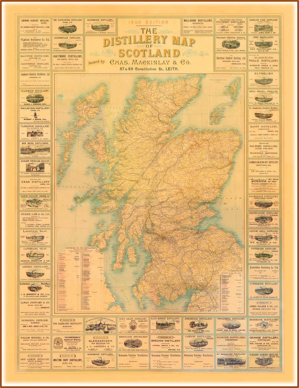 Whiskey Distillery Map Of Scotland
