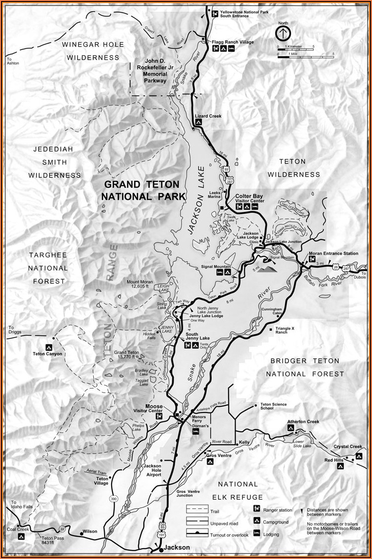 Yellowstone National Park Hotel Map