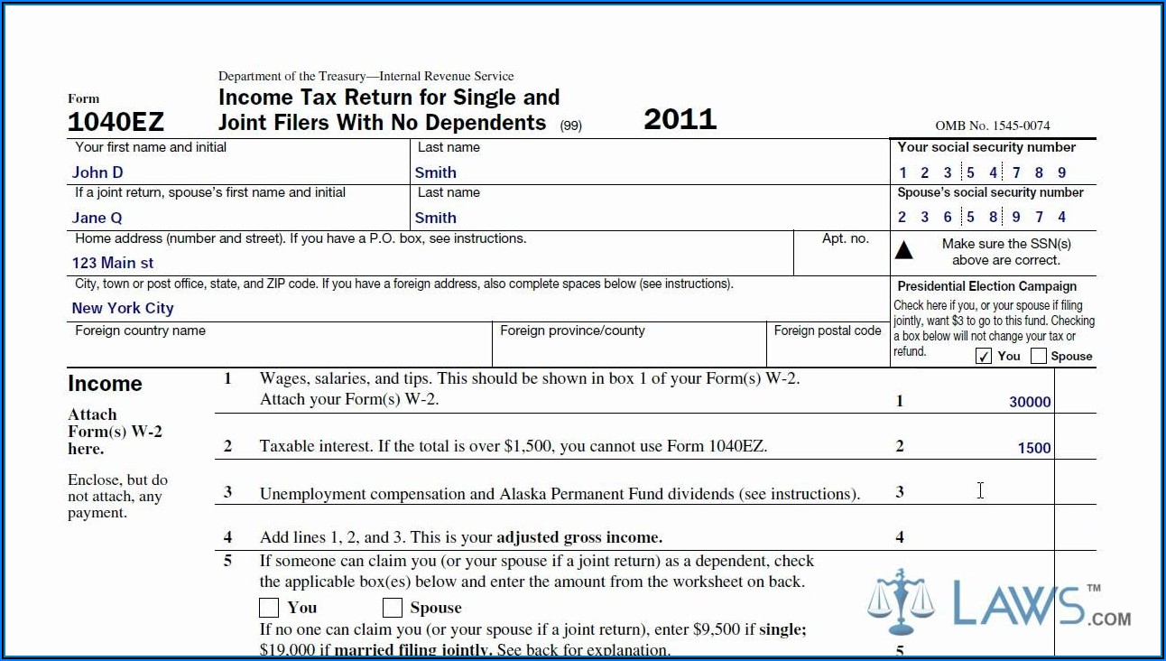 1040ez Tax Forms