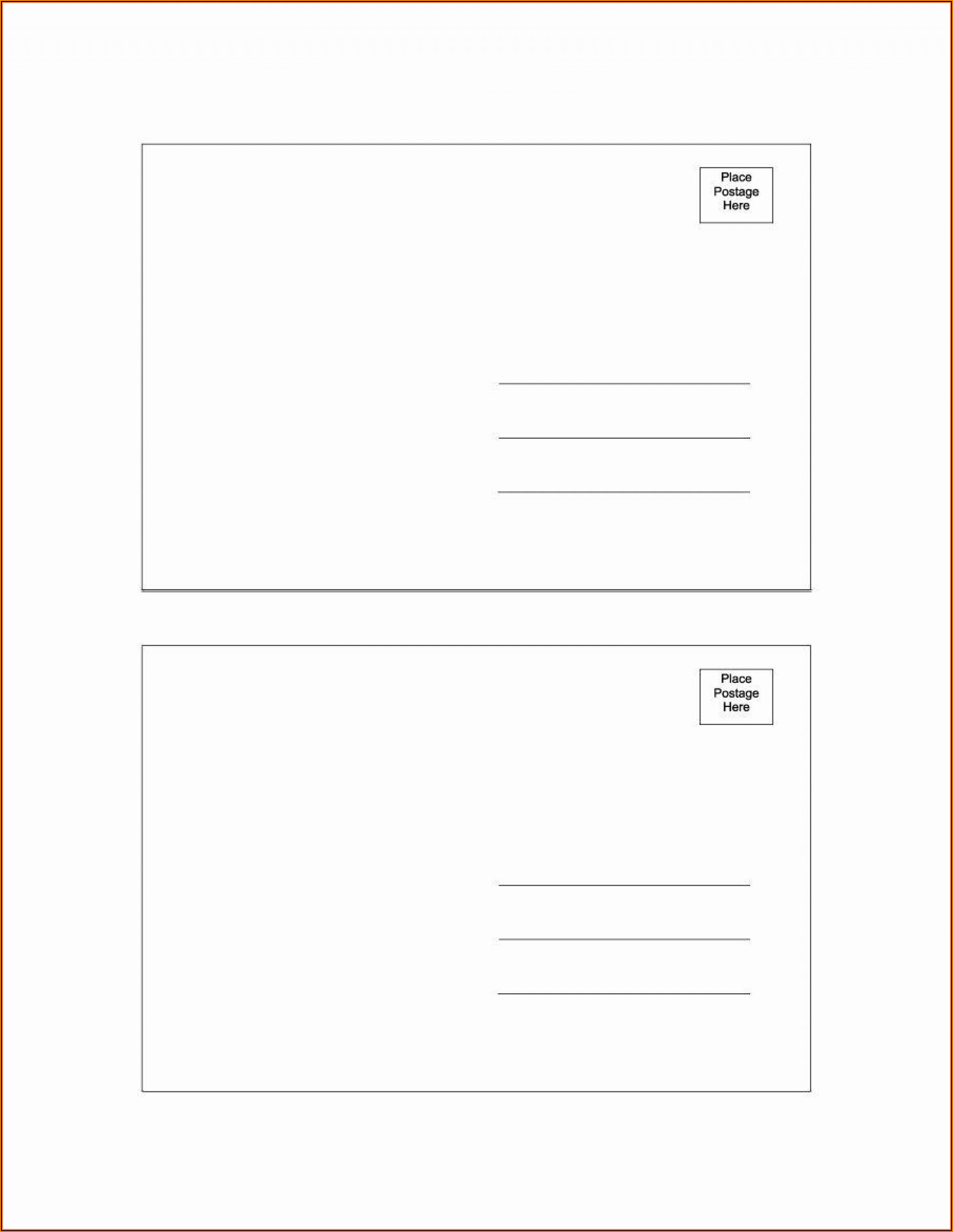 5x7 Postcard Template For Word