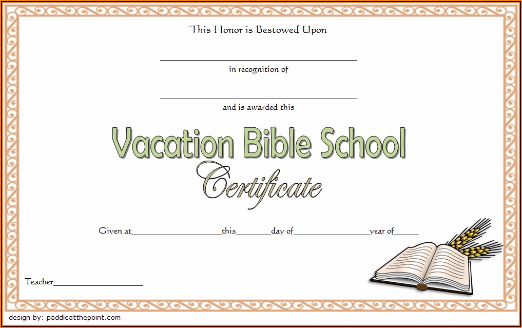 Bible Certificate Templates