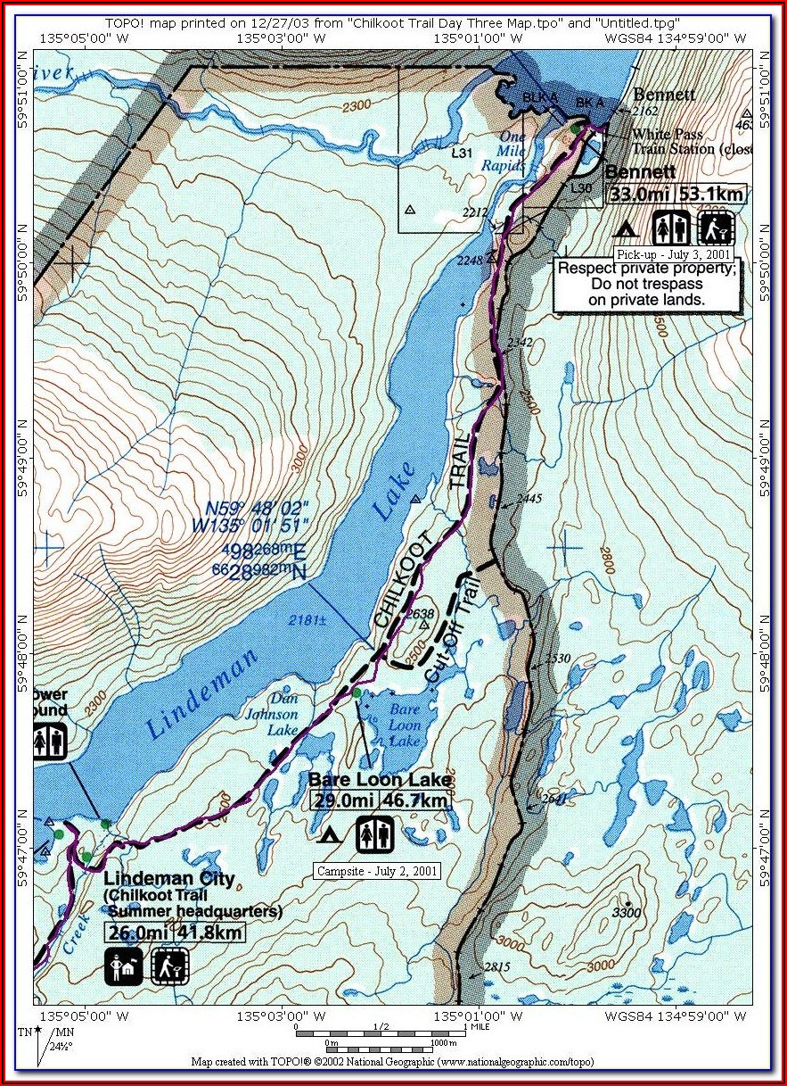 Chilkoot Pass Map
