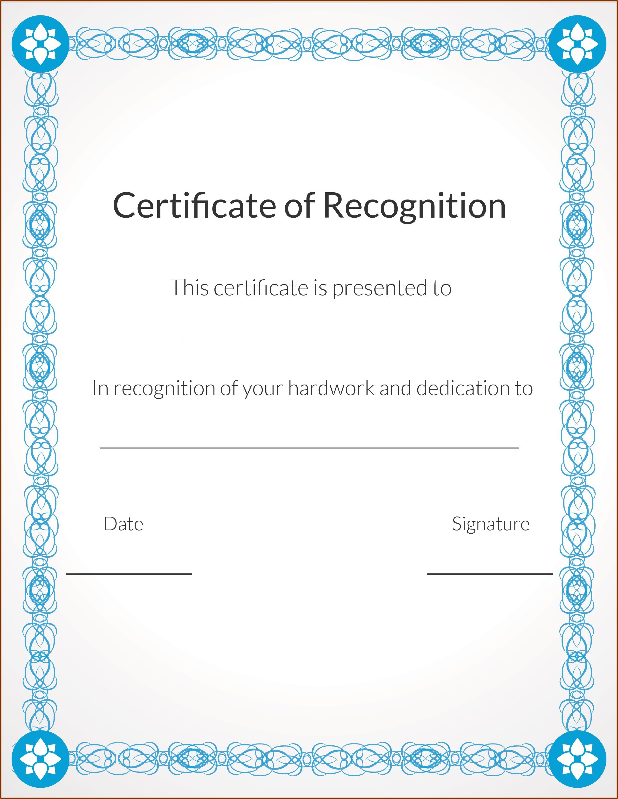 Christian Appreciation Certificate Templates