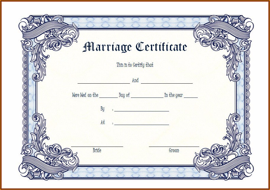 Christian Wedding Certificate Template