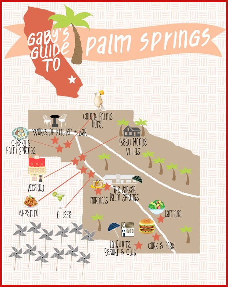 Downtown Palm Springs Hotels Map