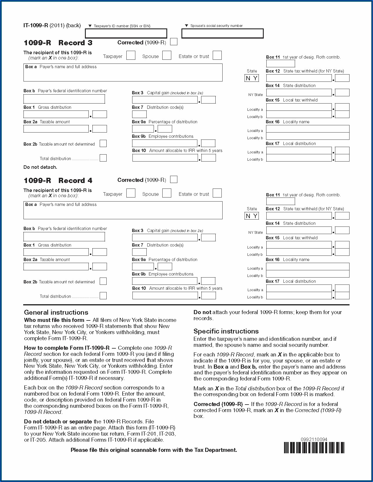 Fill In 1099 Form