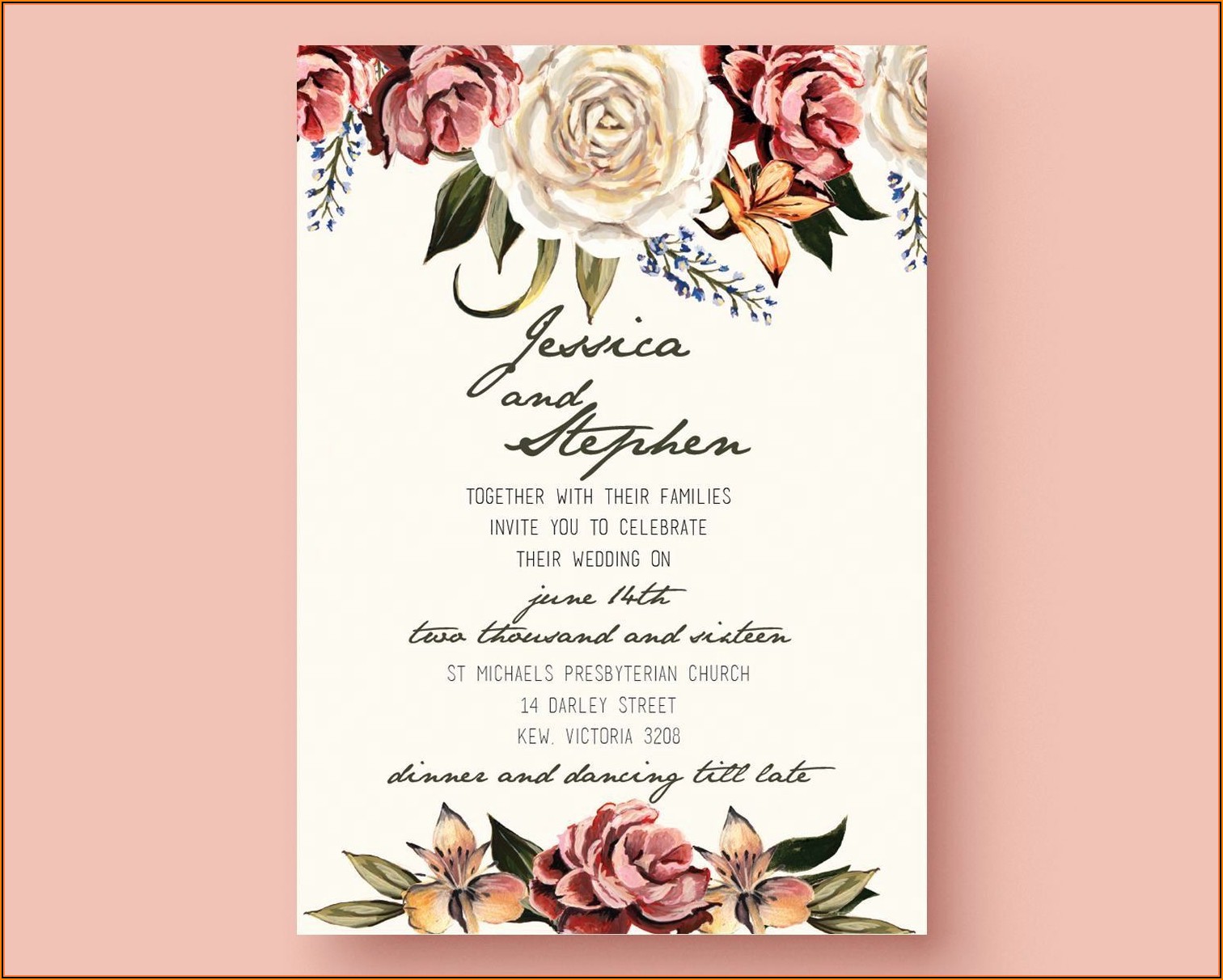 Free Editable Wedding Invitation Templates Download