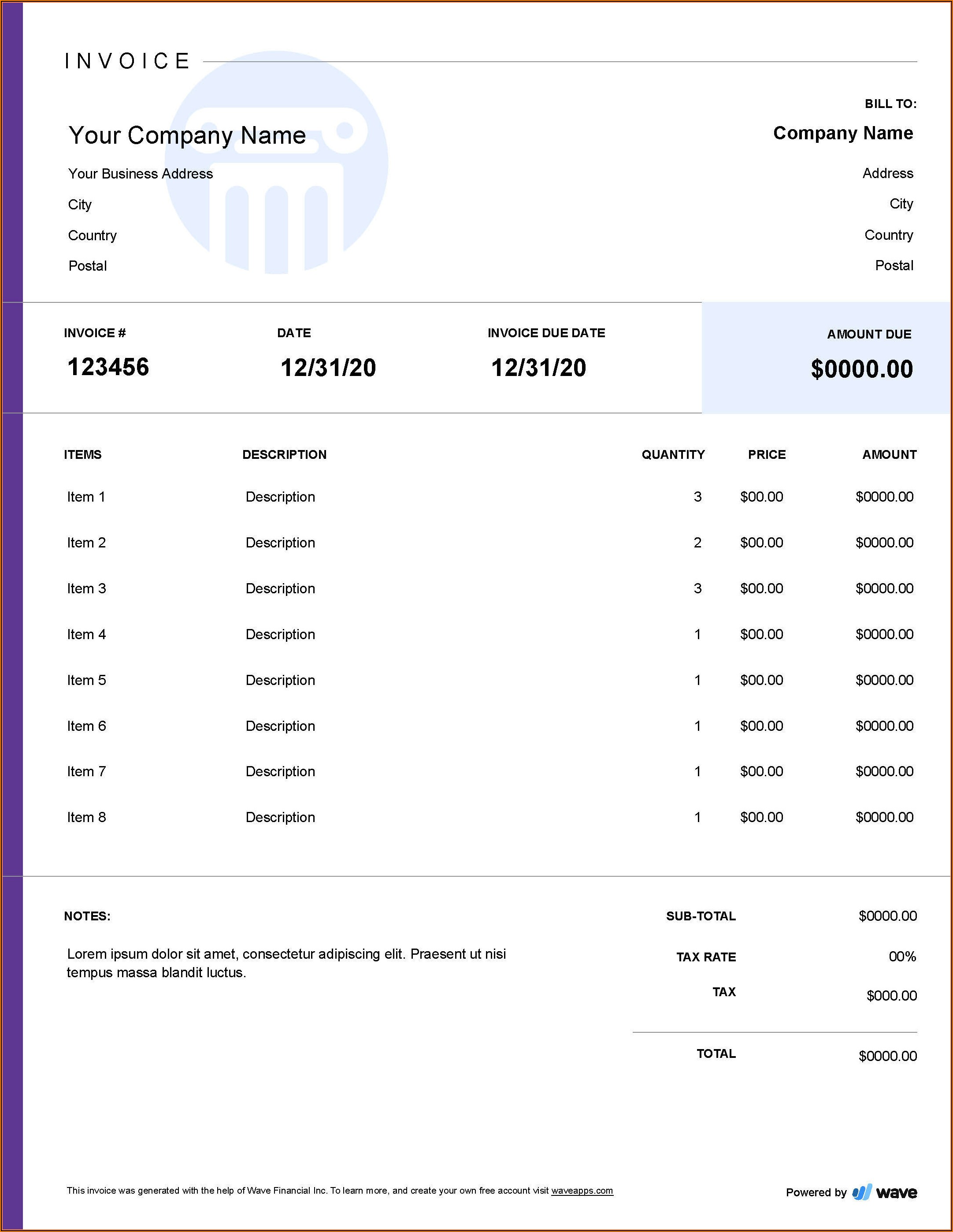 Free Legal Billing Invoice Template