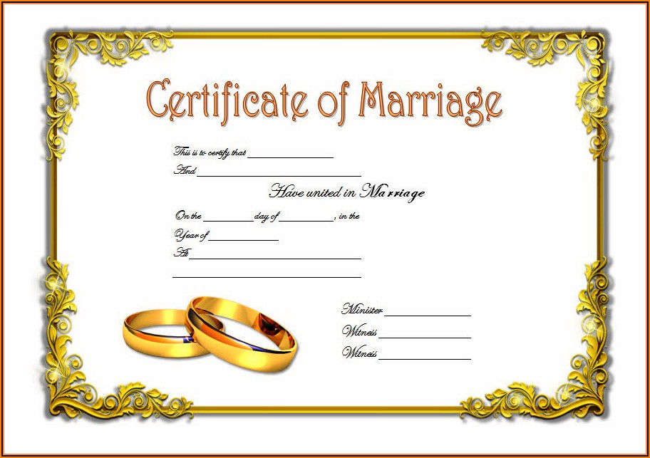 Free Vintage Marriage Certificate Template