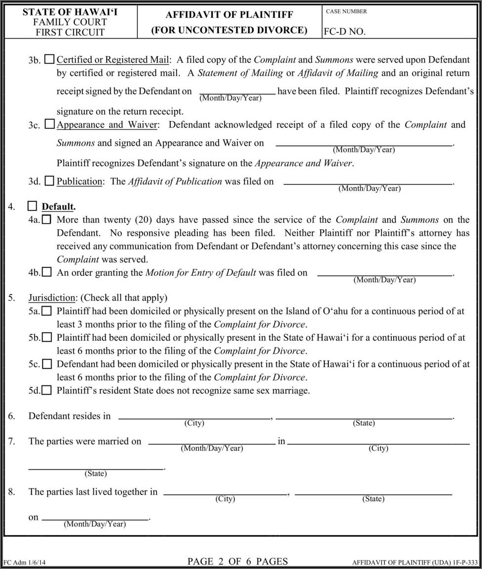Georgia Uncontested Divorce Forms Paulding County