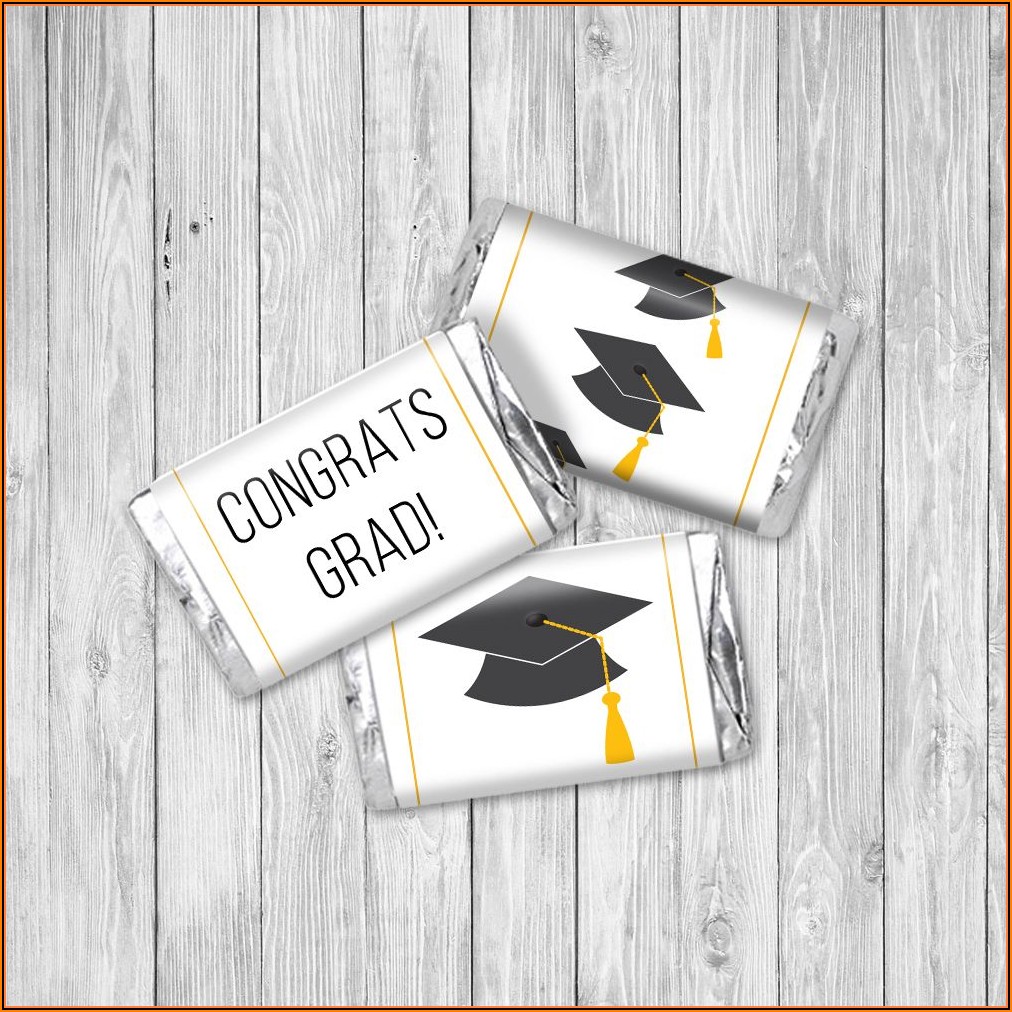 Graduation Mini Candy Bar Wrapper Template