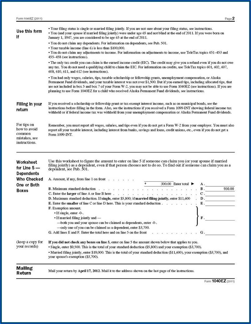 Irs 1040ez Tax Form 2017 Form Resume Examples 0g27lld69p