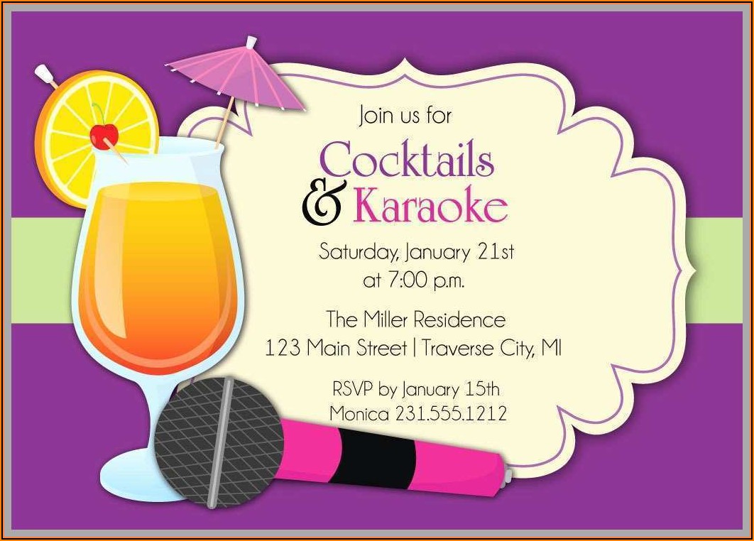 Karaoke Party Invitation Templates