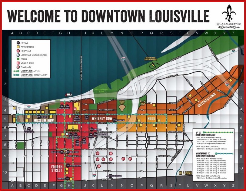 Map Of Hotels In Louisville Kentucky