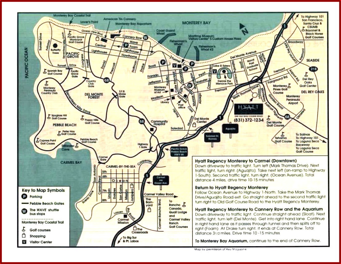 Map Of Hotels In Monterey California