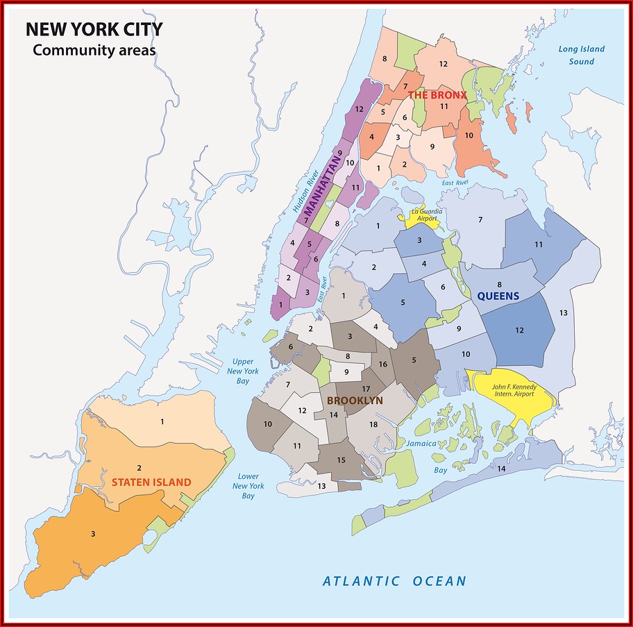 Map Of New York City Boroughs And Neighborhoods