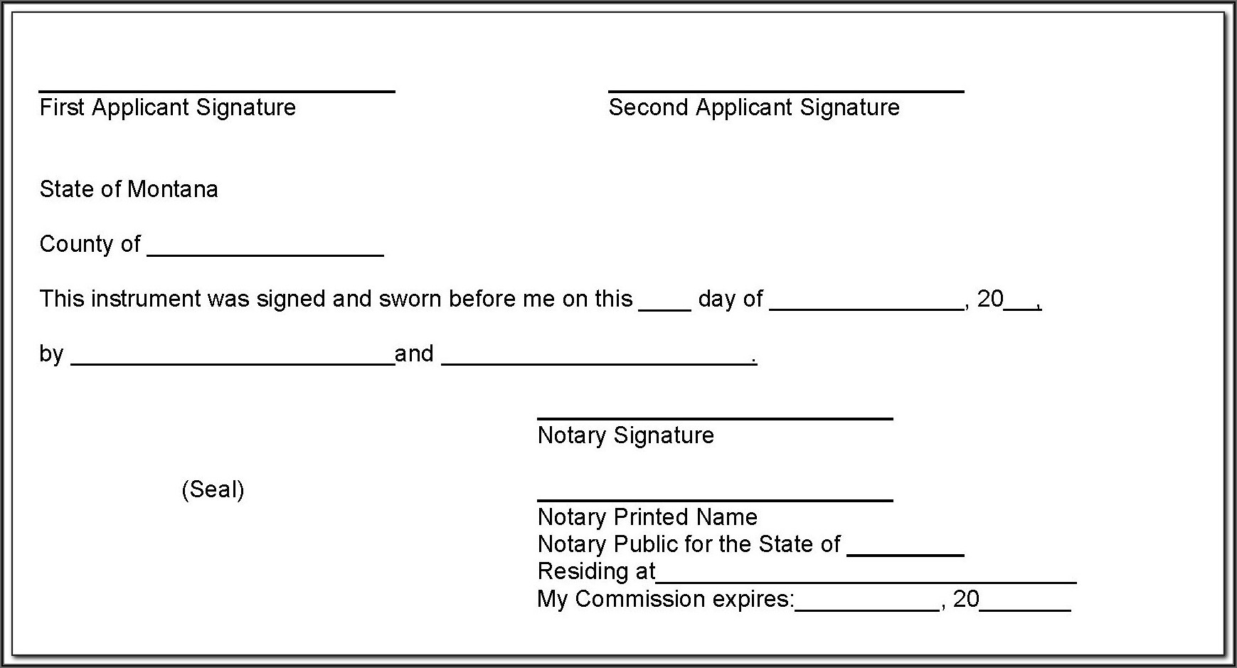 Notary Template Nc