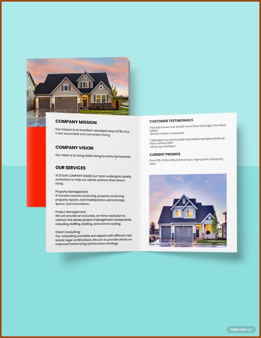 Real Estate Sales Brochure Template
