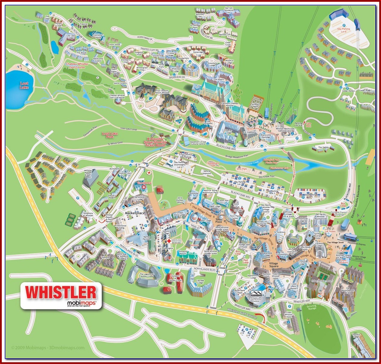 Whistler Upper Village Map Hotels