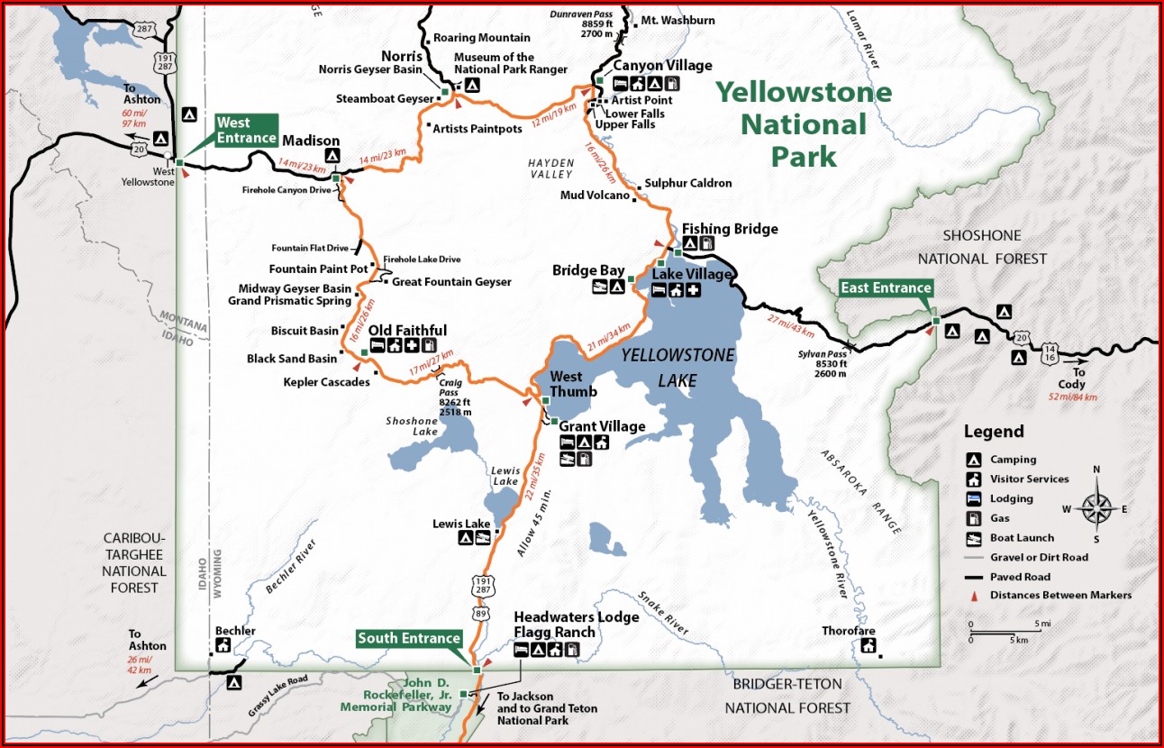 Yellowstone Upper Loop Map
