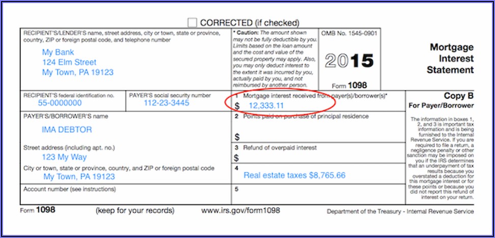 1098 Mortgage Interest Forms