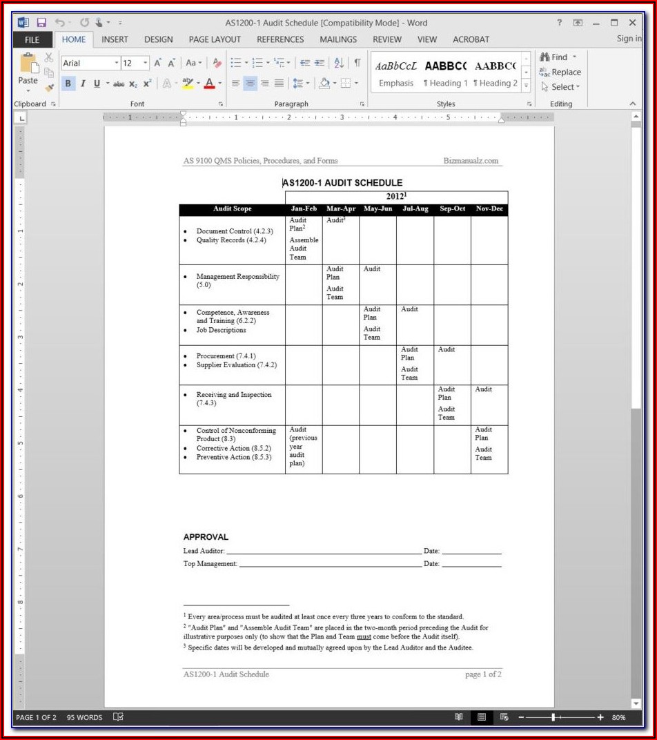 As9100 Rev D Quality Manual Template - Template 1 : Resume Examples #