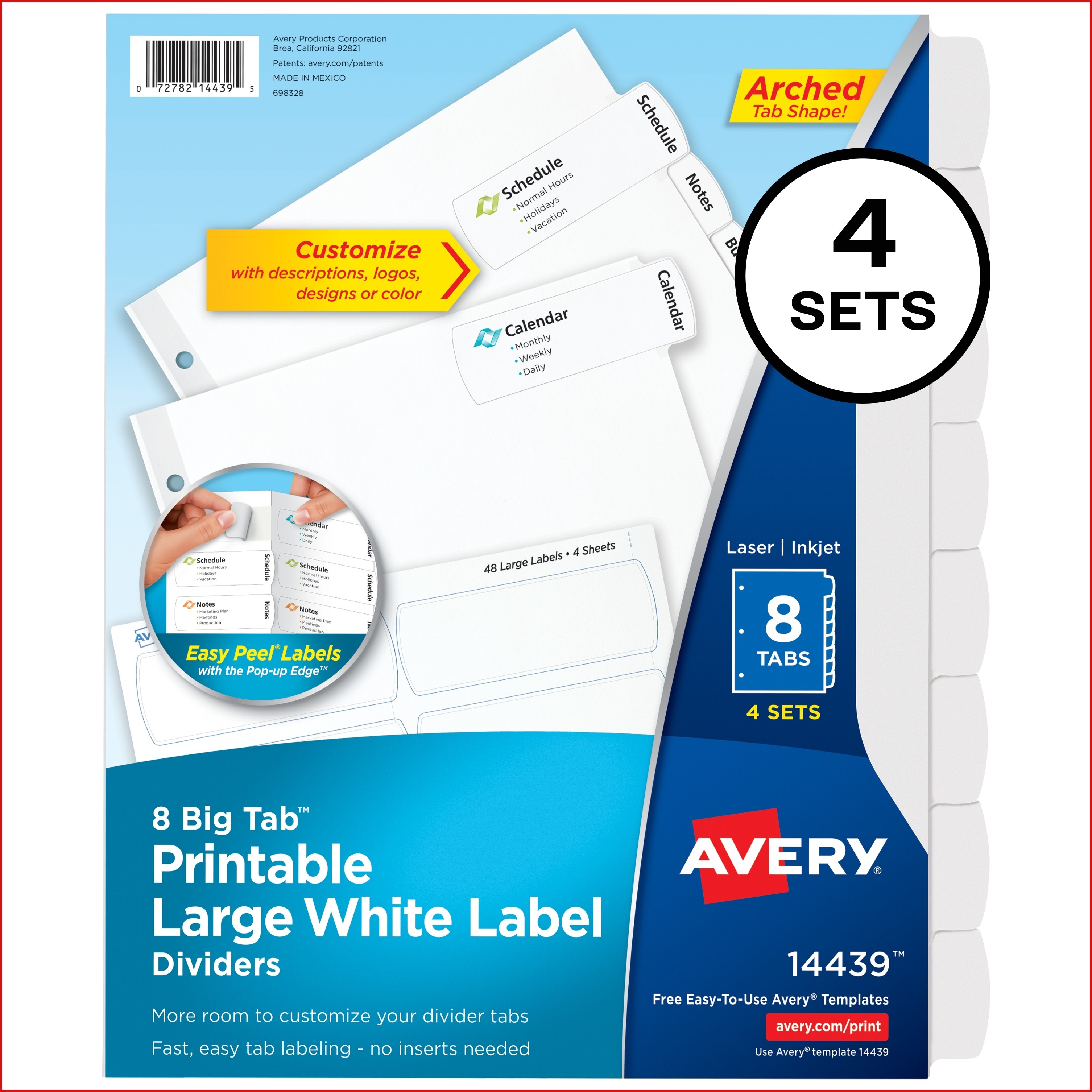 Avery Print On Tabs 20416 Template
