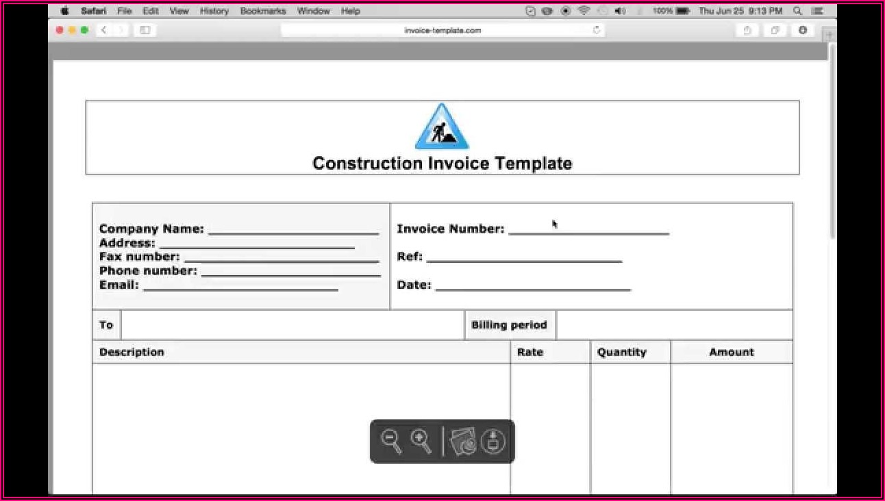 Carpentry Invoice Examples