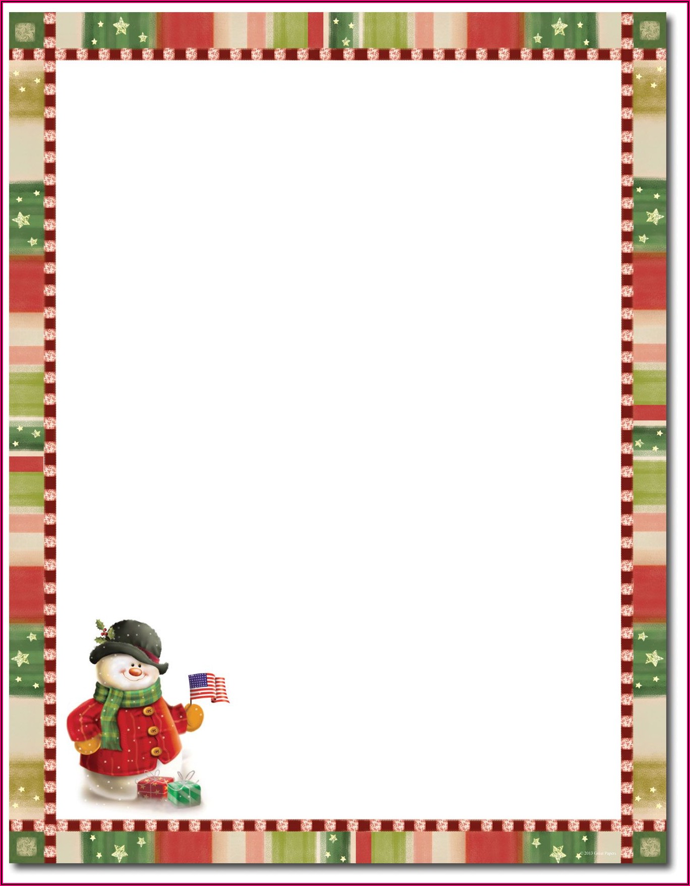 Christmas Stationery Templates Word Free