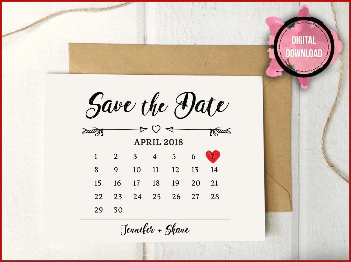 Etsy Save The Date Template