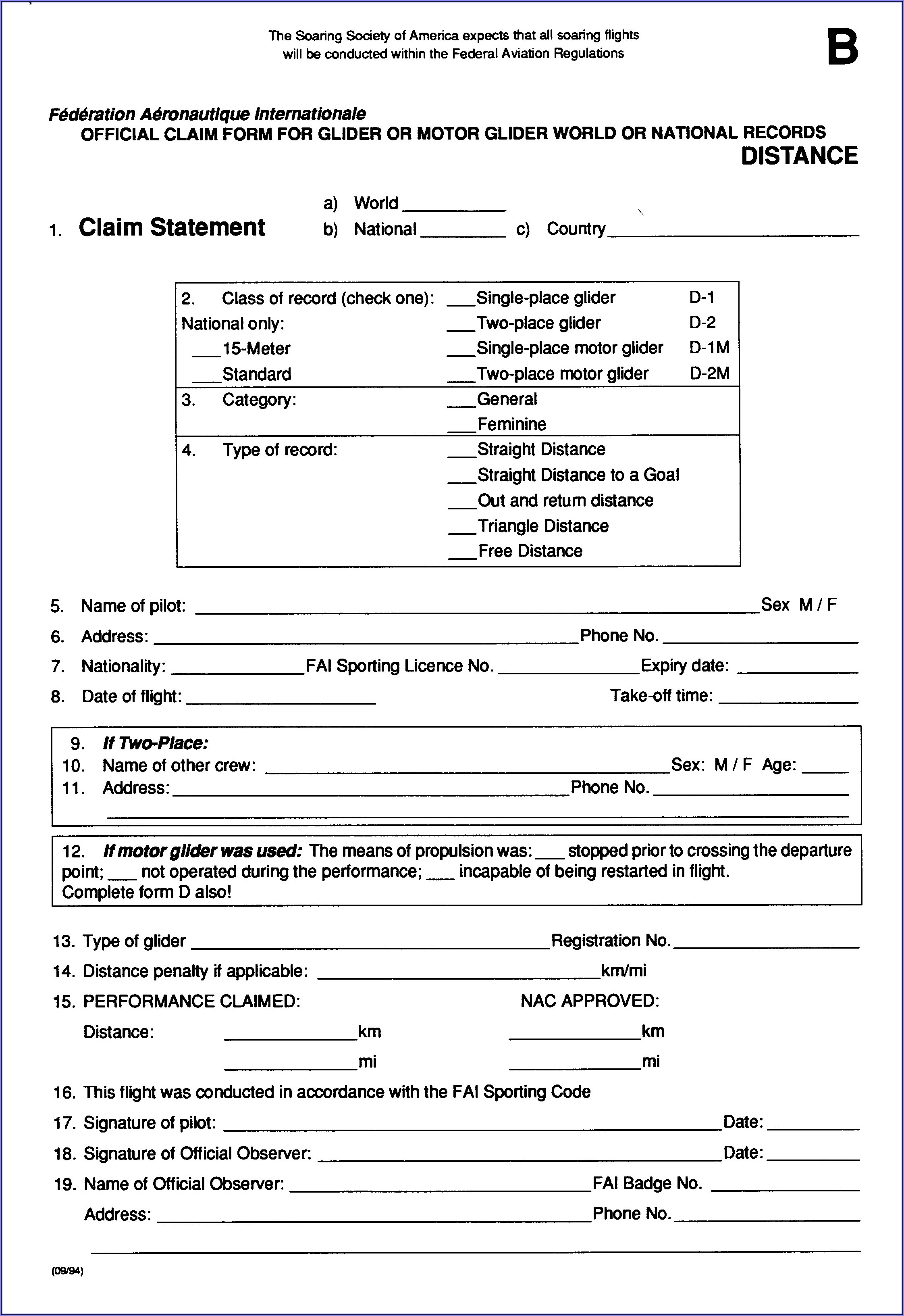 Fillable Four Point Inspection Form