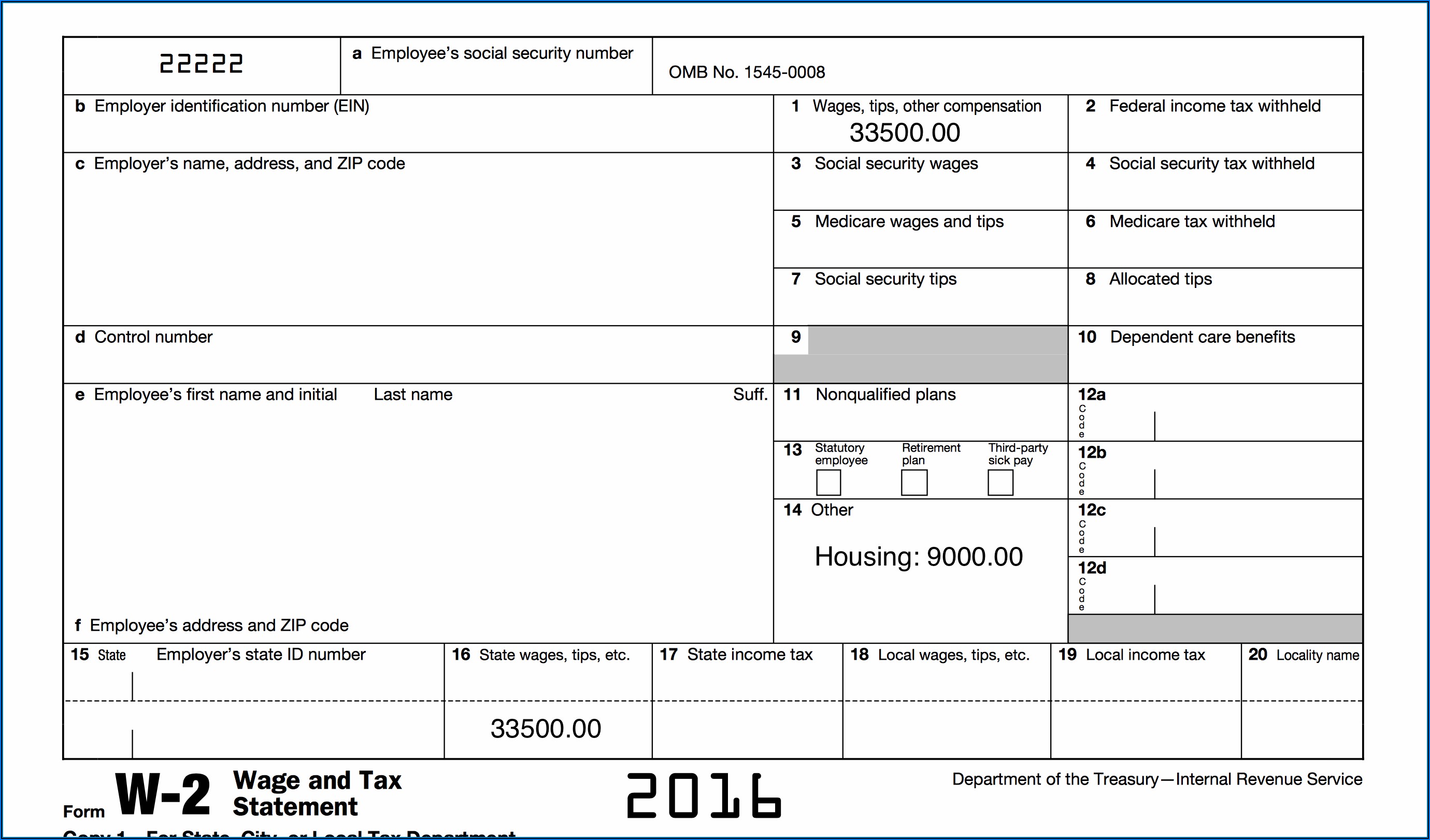 Fillable W 2 Form 2019 Free