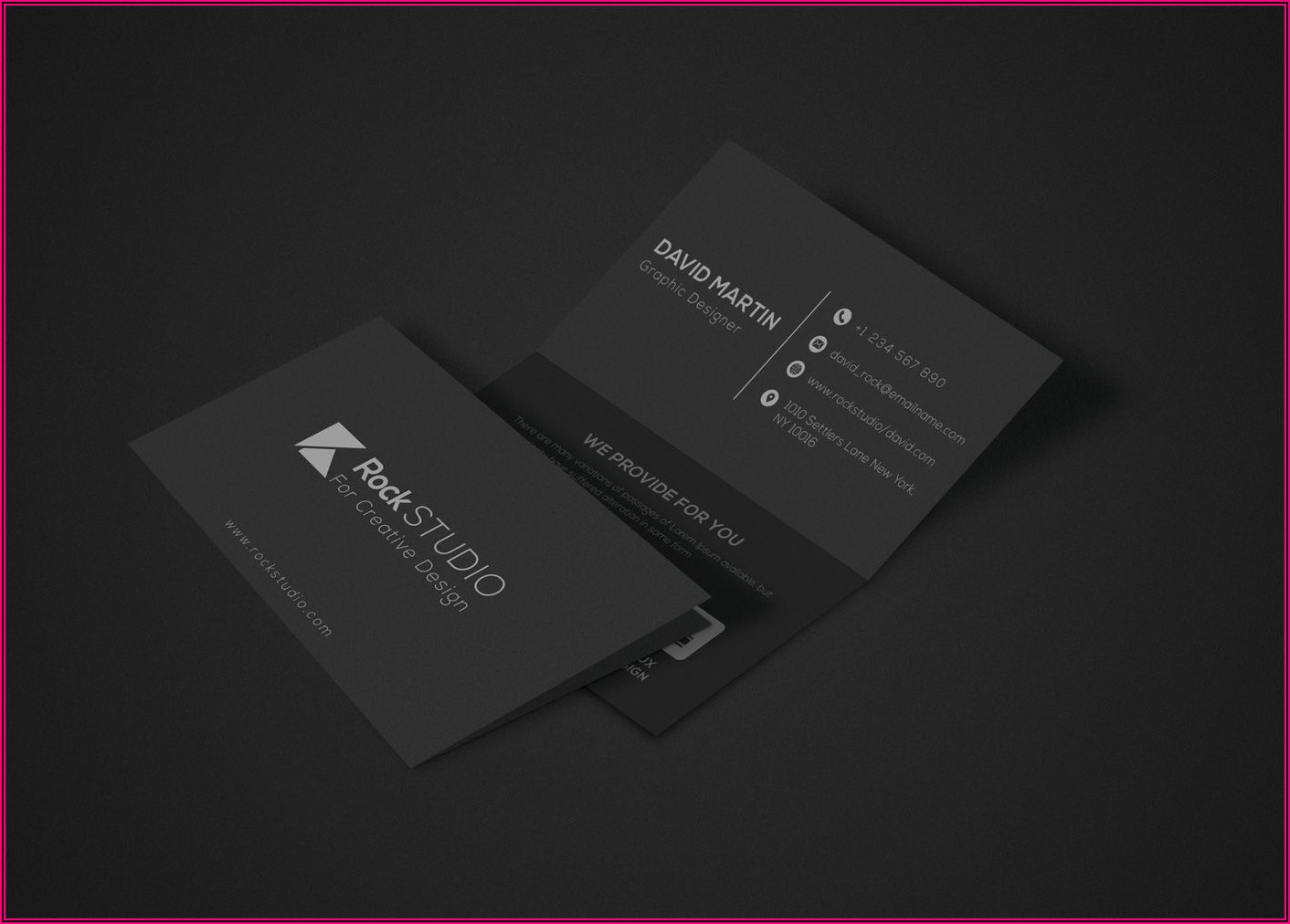 Folded Business Card Template Photoshop