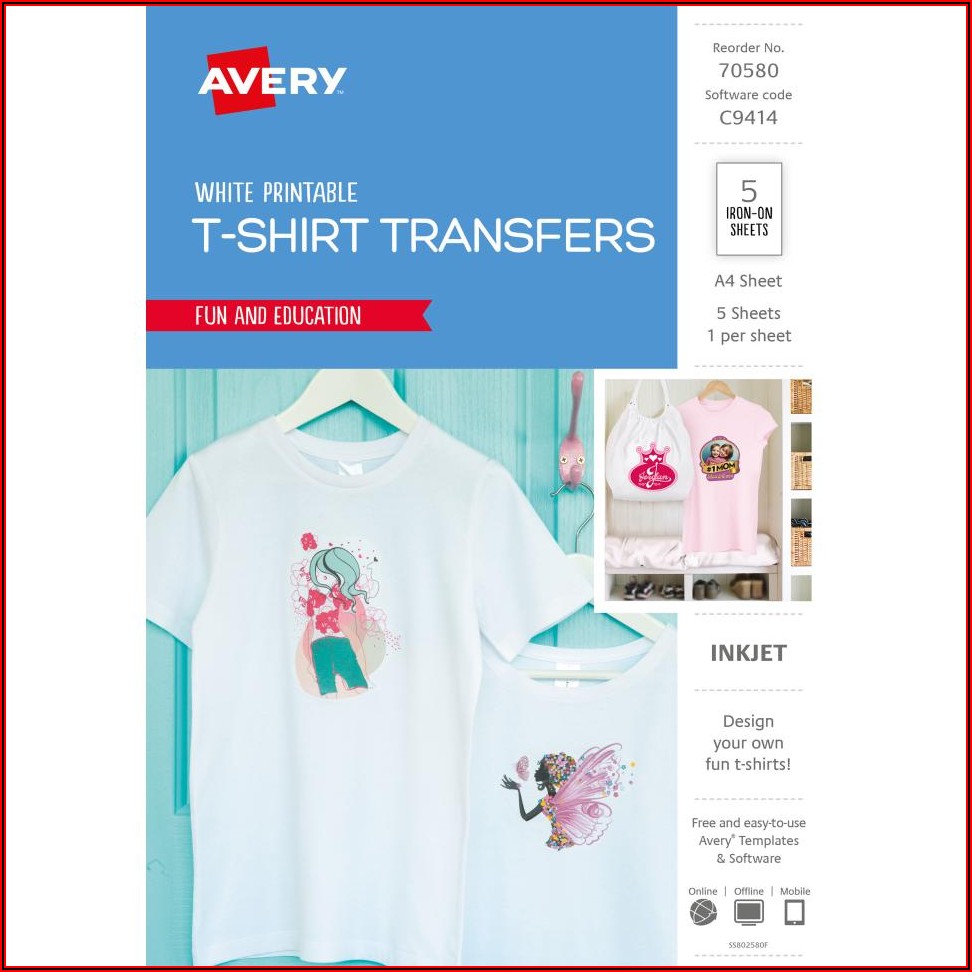 Free Avery T Shirt Transfer Templates