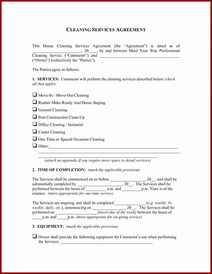 Free Pest Control Service Agreement Template