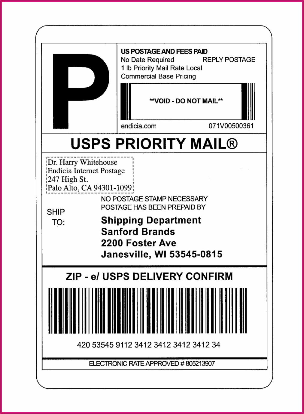 Free Shipping Label Template For Word