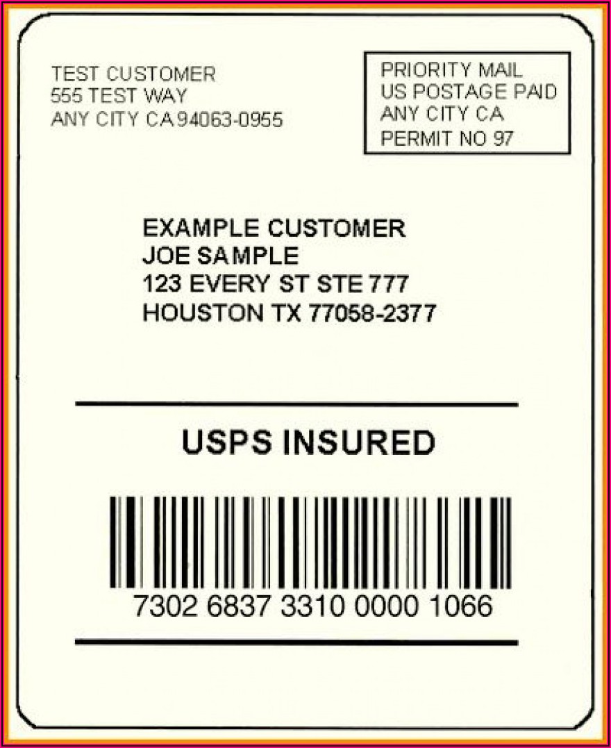 Free Shipping Label Template